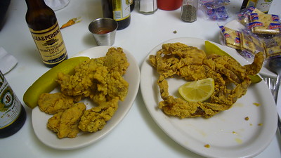 Fried Oysters, Softshell crab