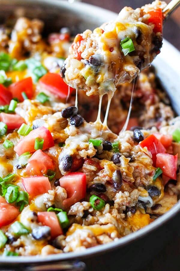 One Pot Chicken Burrito Bowl