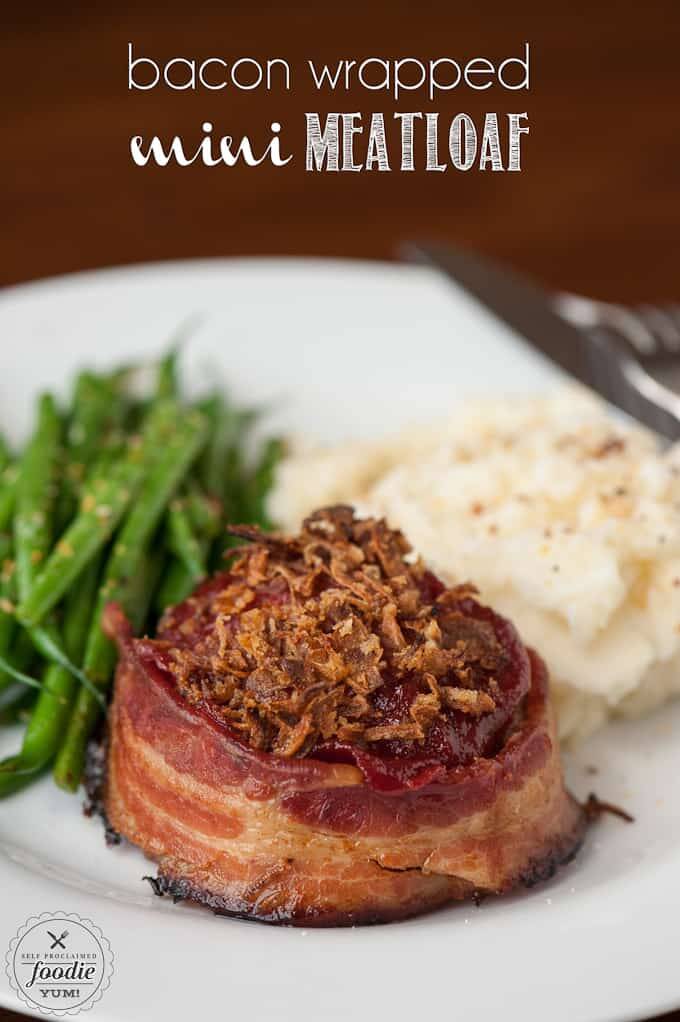 Bacon Wrapped Mini Meatloaf