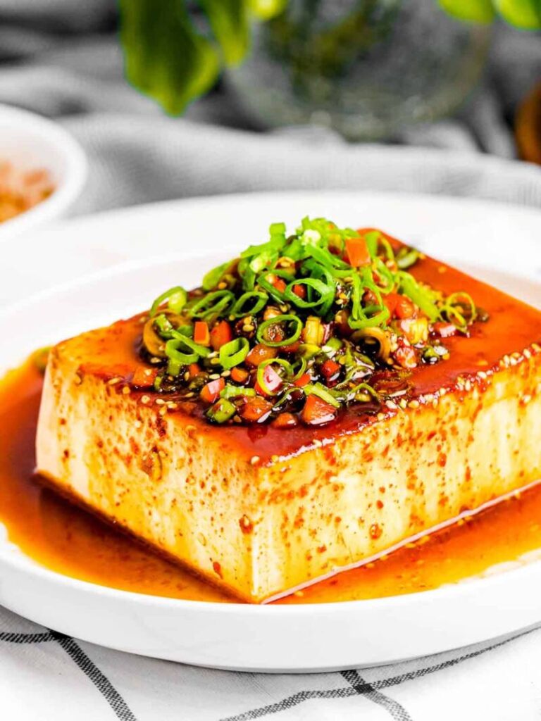 Silken Tofu With Korean Soy Sauce