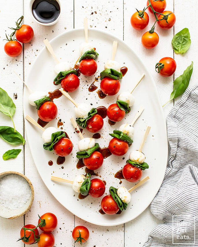 Caprese Skewers With Balsamic Drizzle