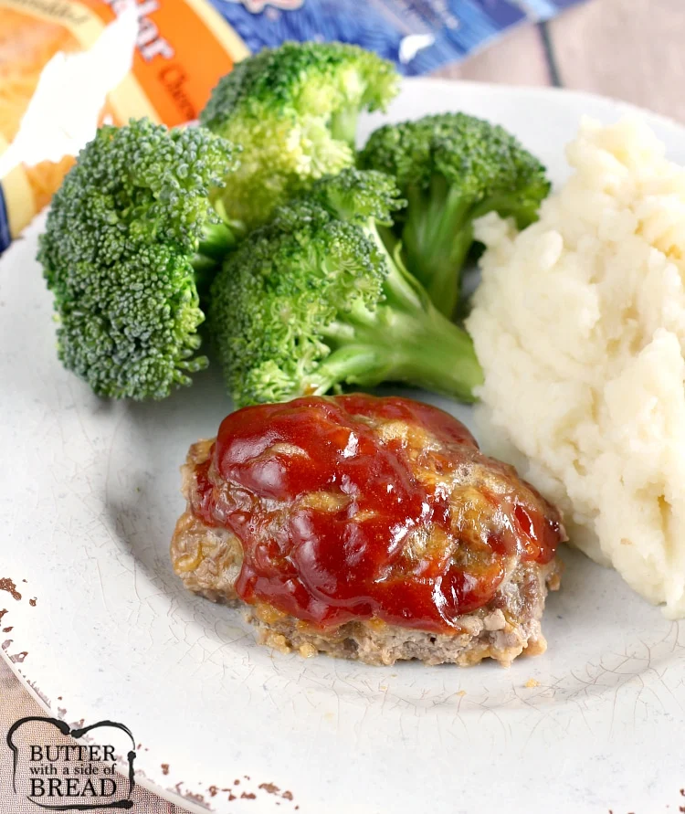 Mini Meatloaf With Cheddar Cheese